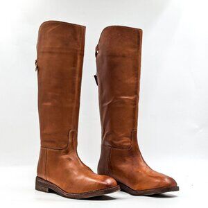 Free People Women  Cognac Leather Riding Equestrian Strap Boots 6.5US EUR 37.5